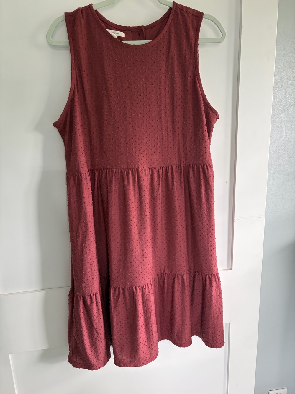 Burgundy Sun dress with Tiers